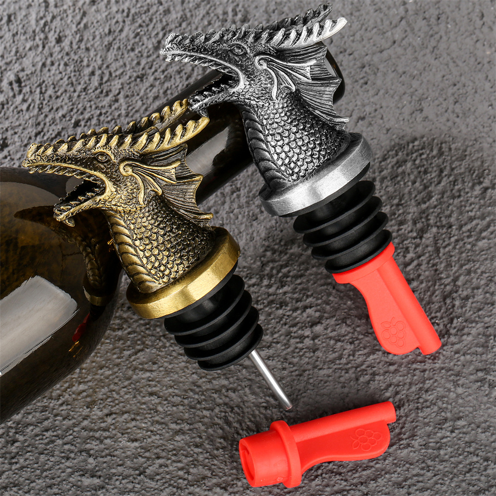 Wine Preservation Pump - Dragon Decor Wine Bottle Stopper |