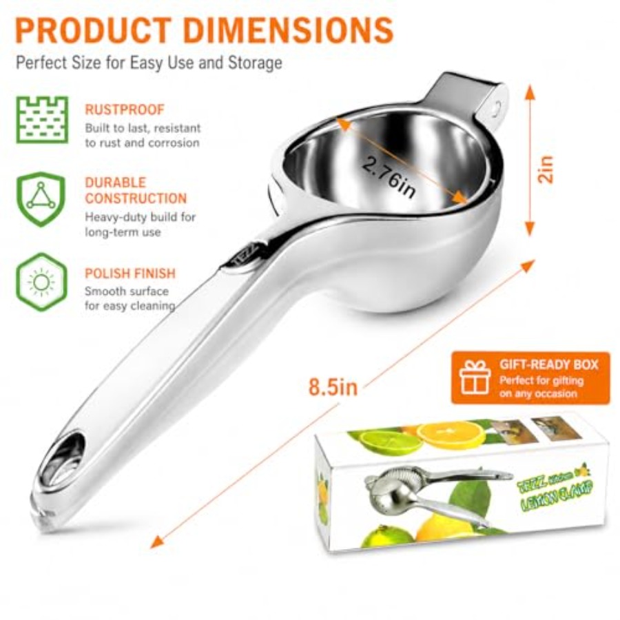 Premium Lemon Squeezer, Large  - Citrus Juicer Bar review and price