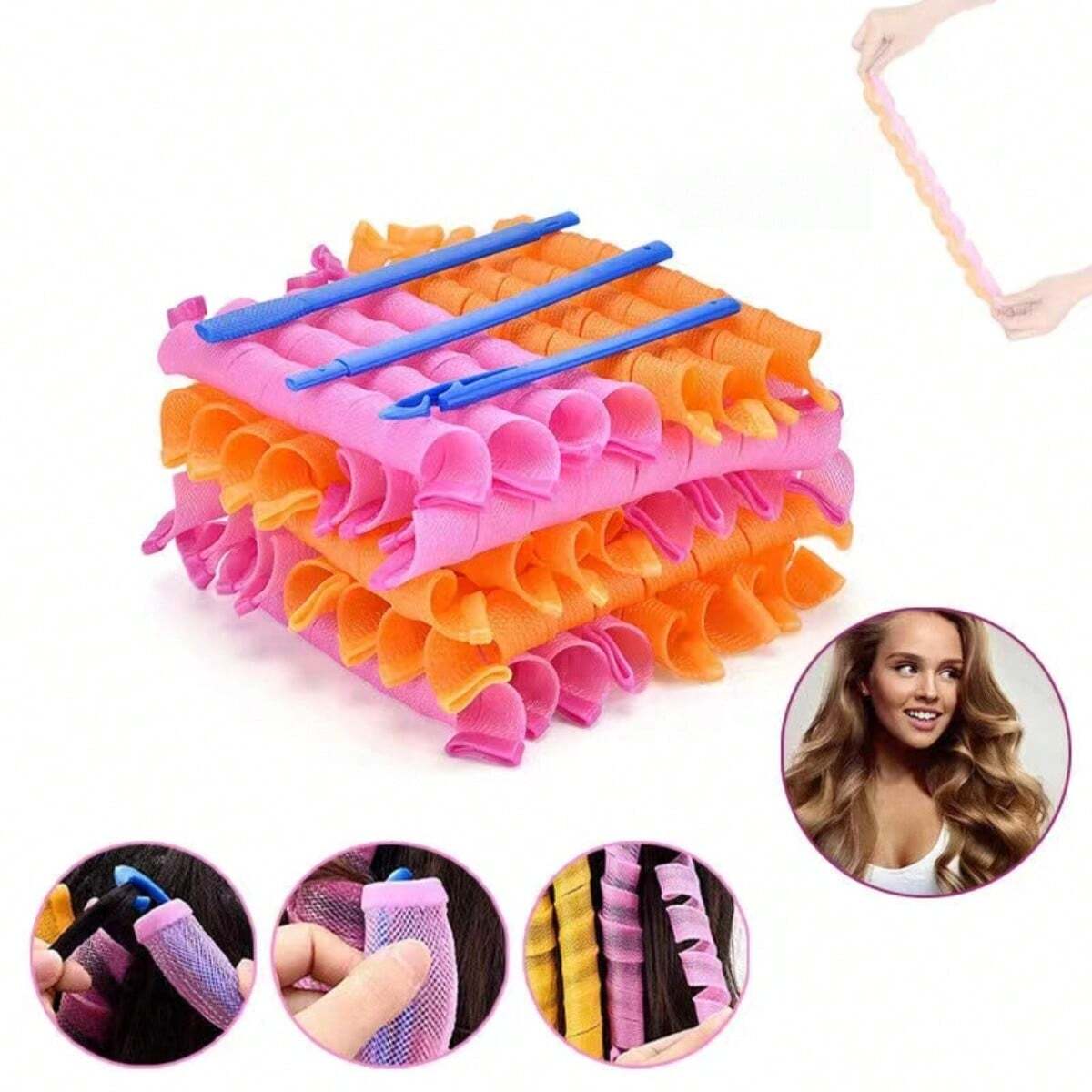 20Pcs Heatless Hair Curlers No - Home Barber review and price
