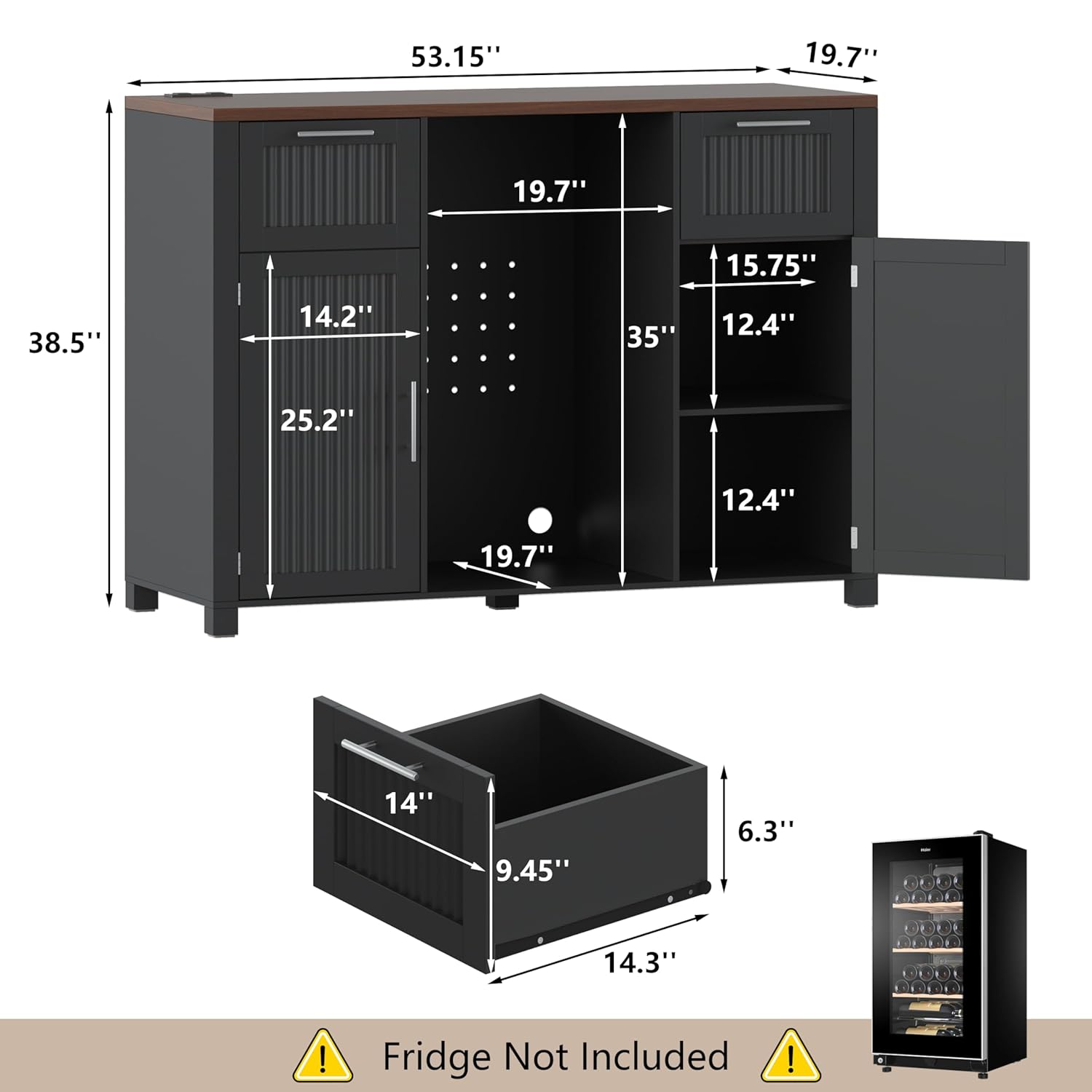 Large Coffee Bar Cabinet Fridg - Home Bar And Fridge review and price