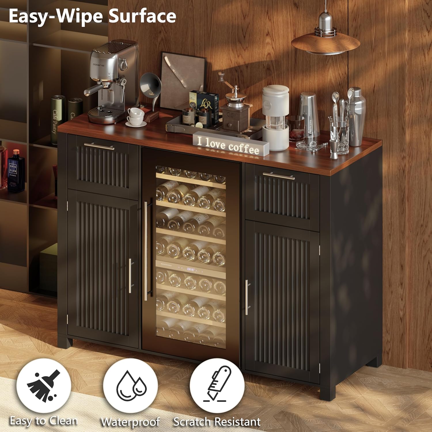 Large Coffee Bar Cabinet Fridg - Home Bar And Fridge review and price