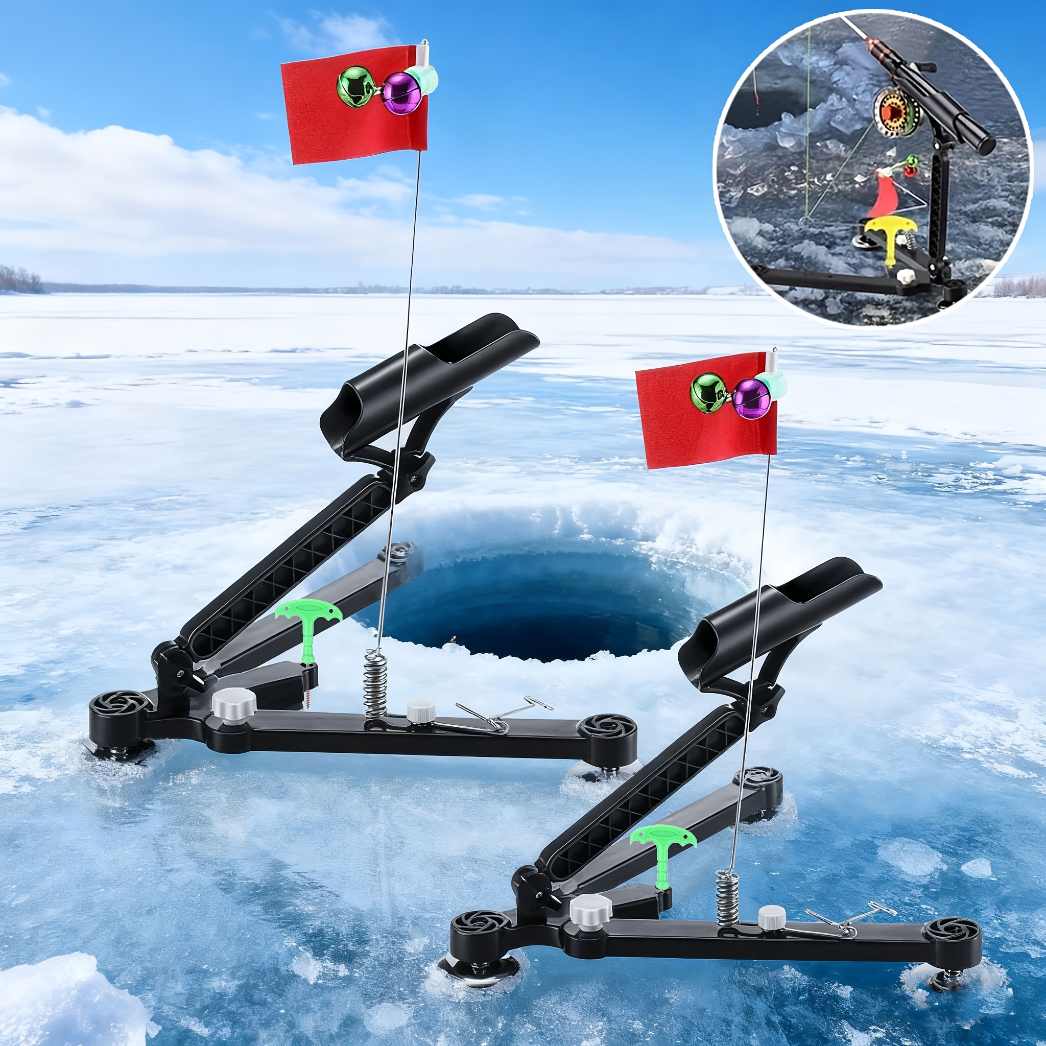Foldable Ice Fishing Rod Holde - Ice Pick Pick review and price