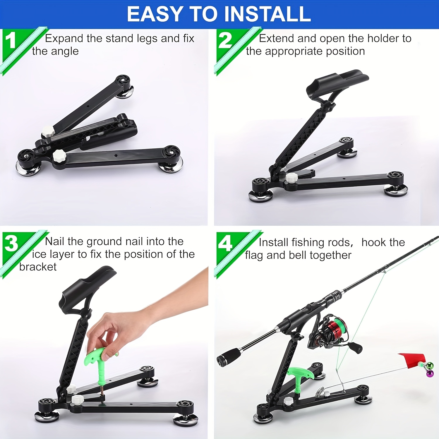 Foldable Ice Fishing Rod Holde - Ice Pick Pick review and price