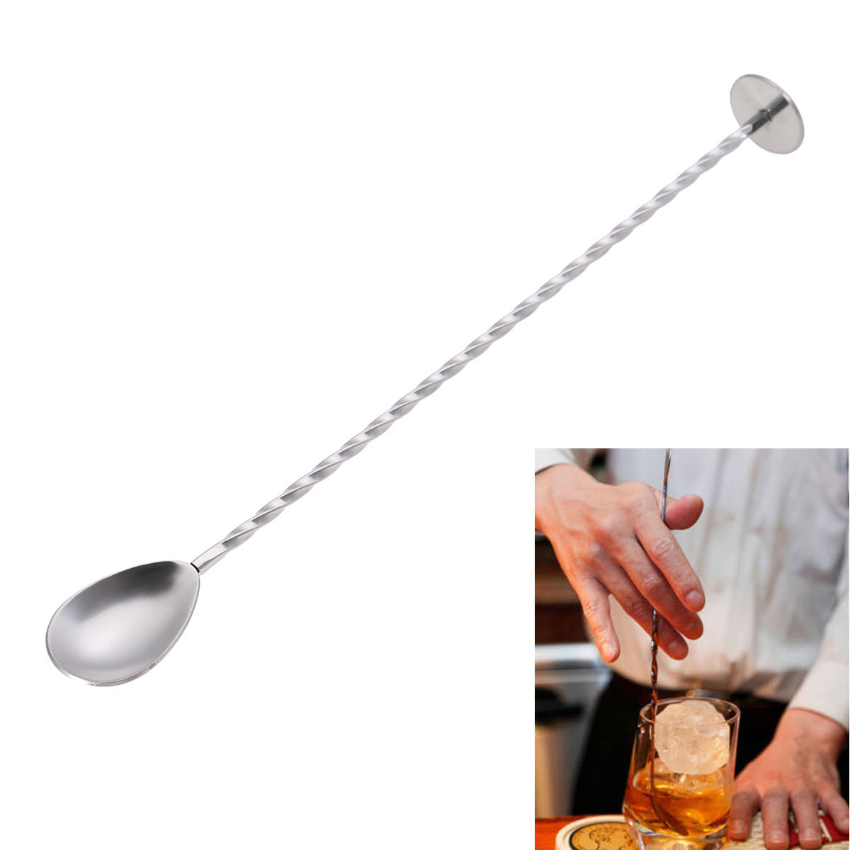 Twisted Stainless Steel Bar Sp - Bar Spoon Twisted review and price