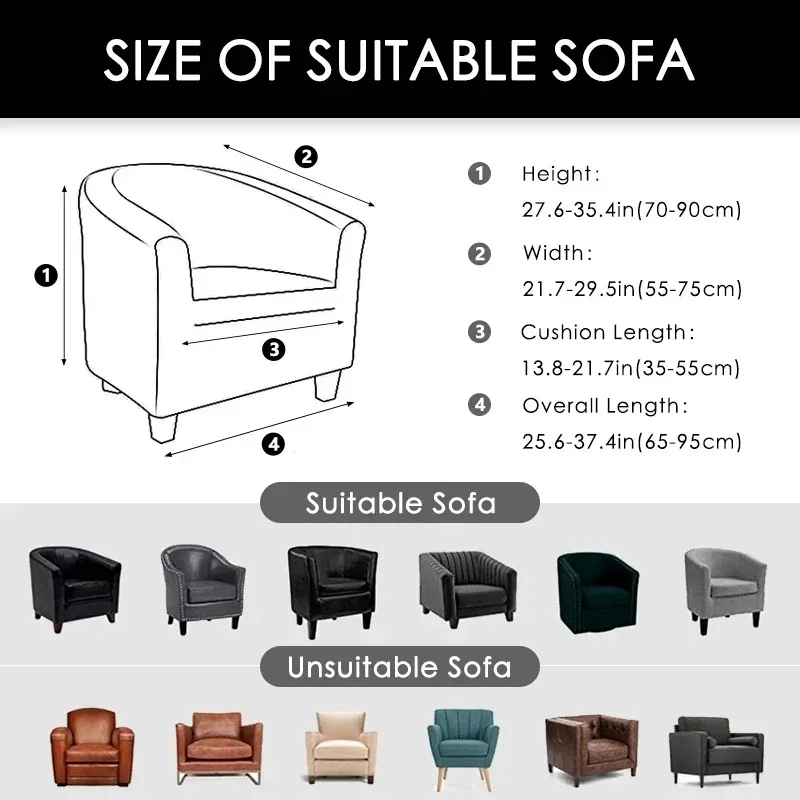 Elastic Club Chair Cover Jacqu - Home Bar Seating review and price