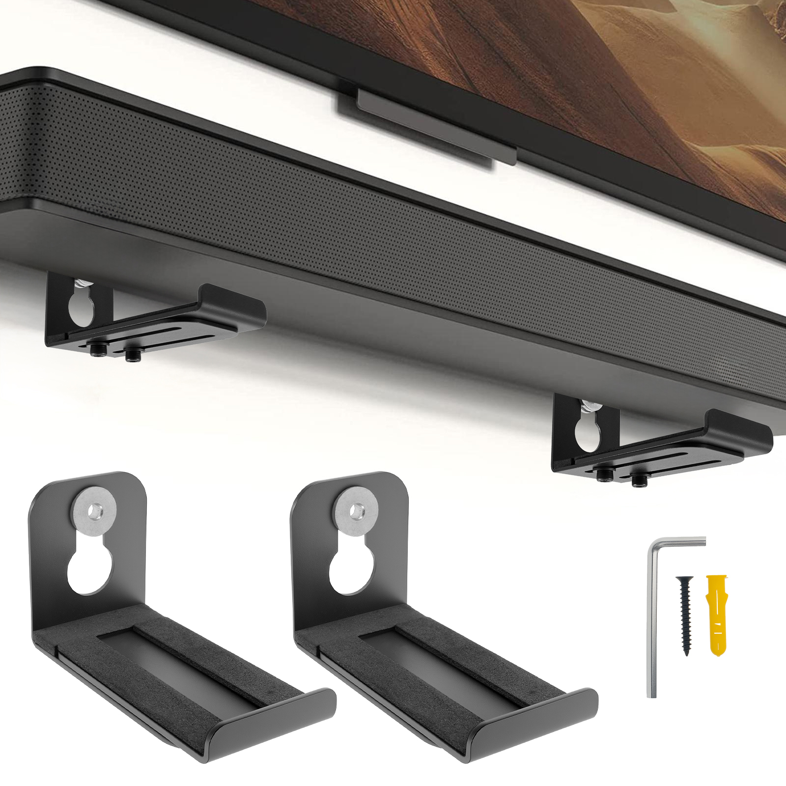 2Pcs Soundbar Speaker Stands W - Home Bar Stand review and price