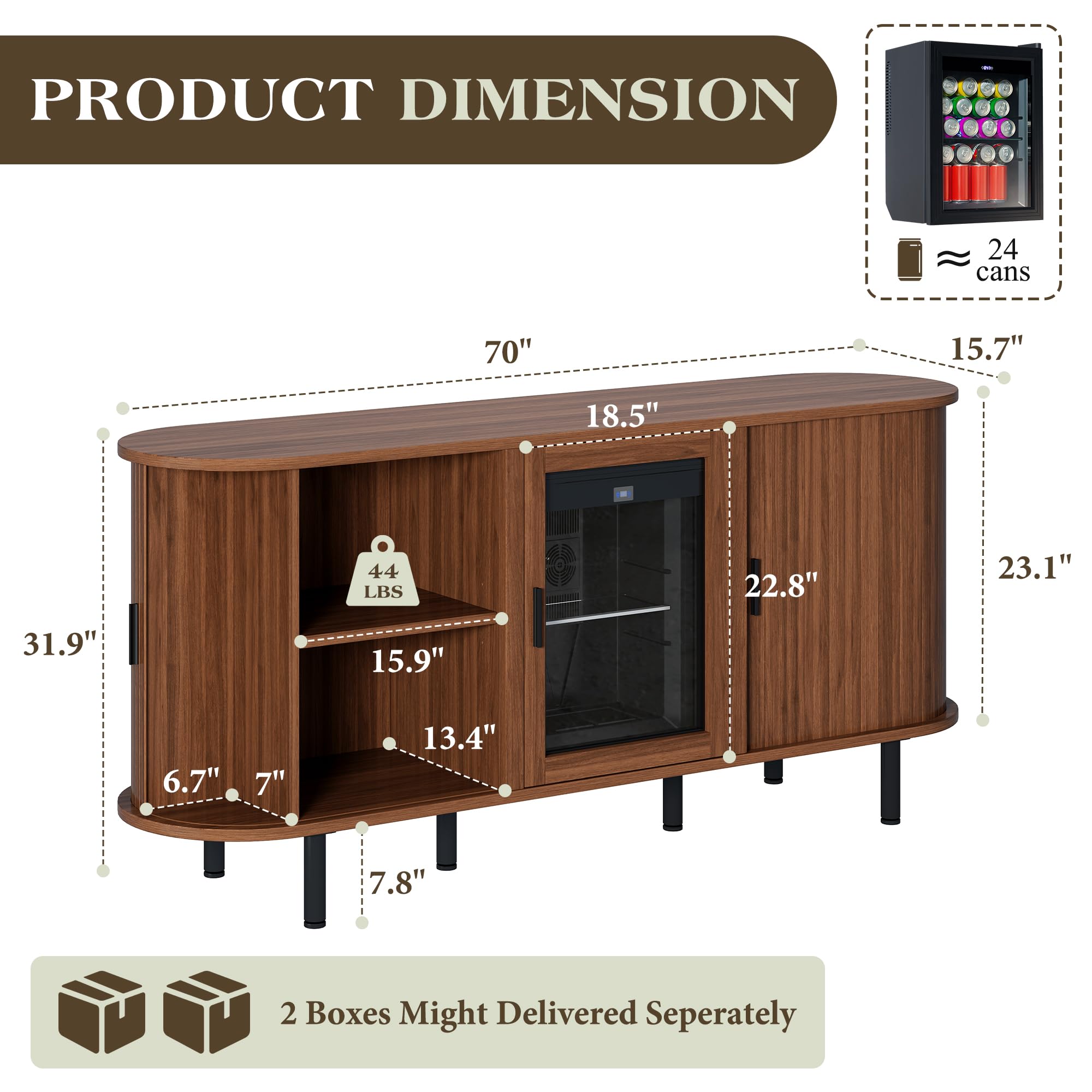 70 Inch Coffee Bar Cabinet Wit - Home Bar And Fridge review and price