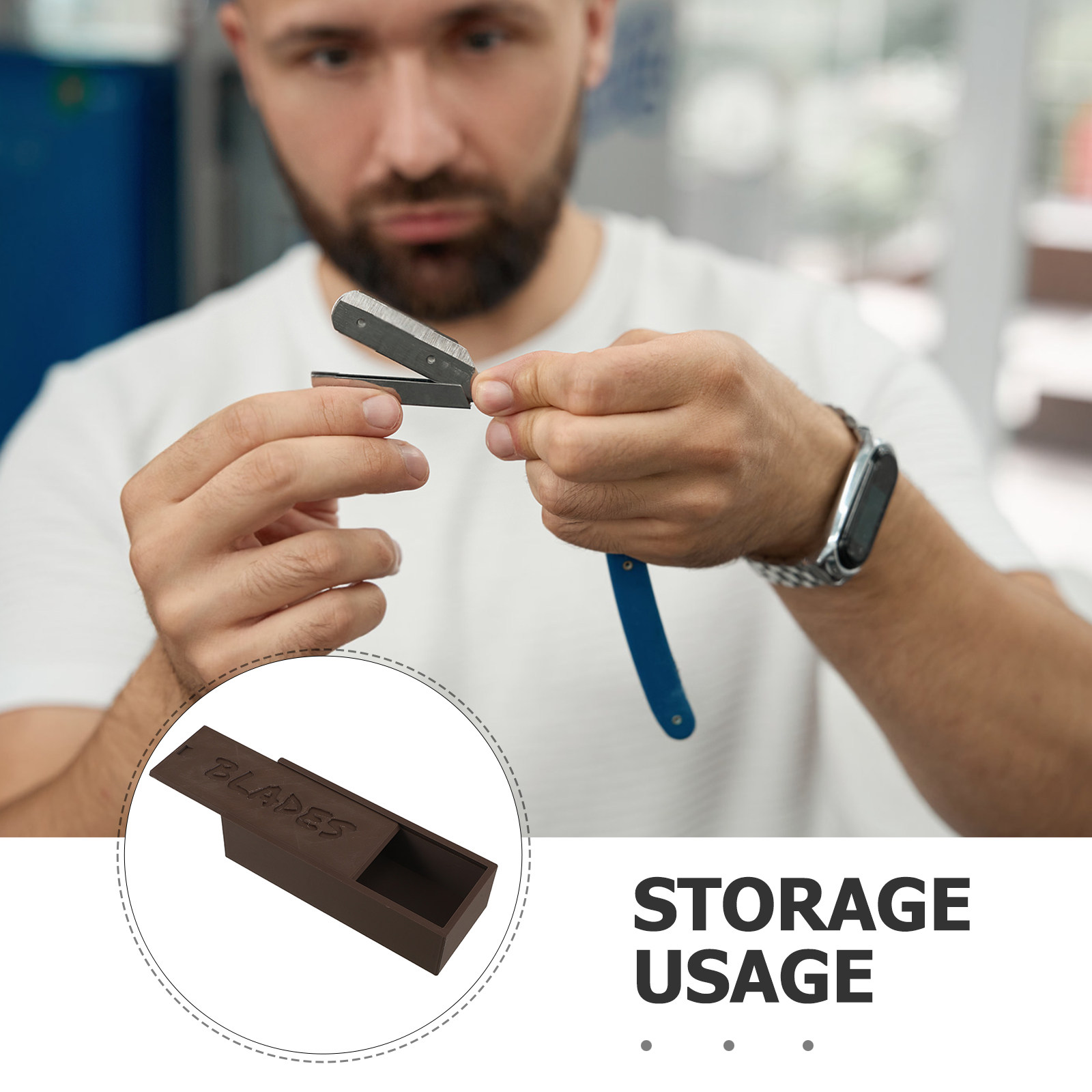 Plastic Brown Blade Storage Do - Home Barber review and price