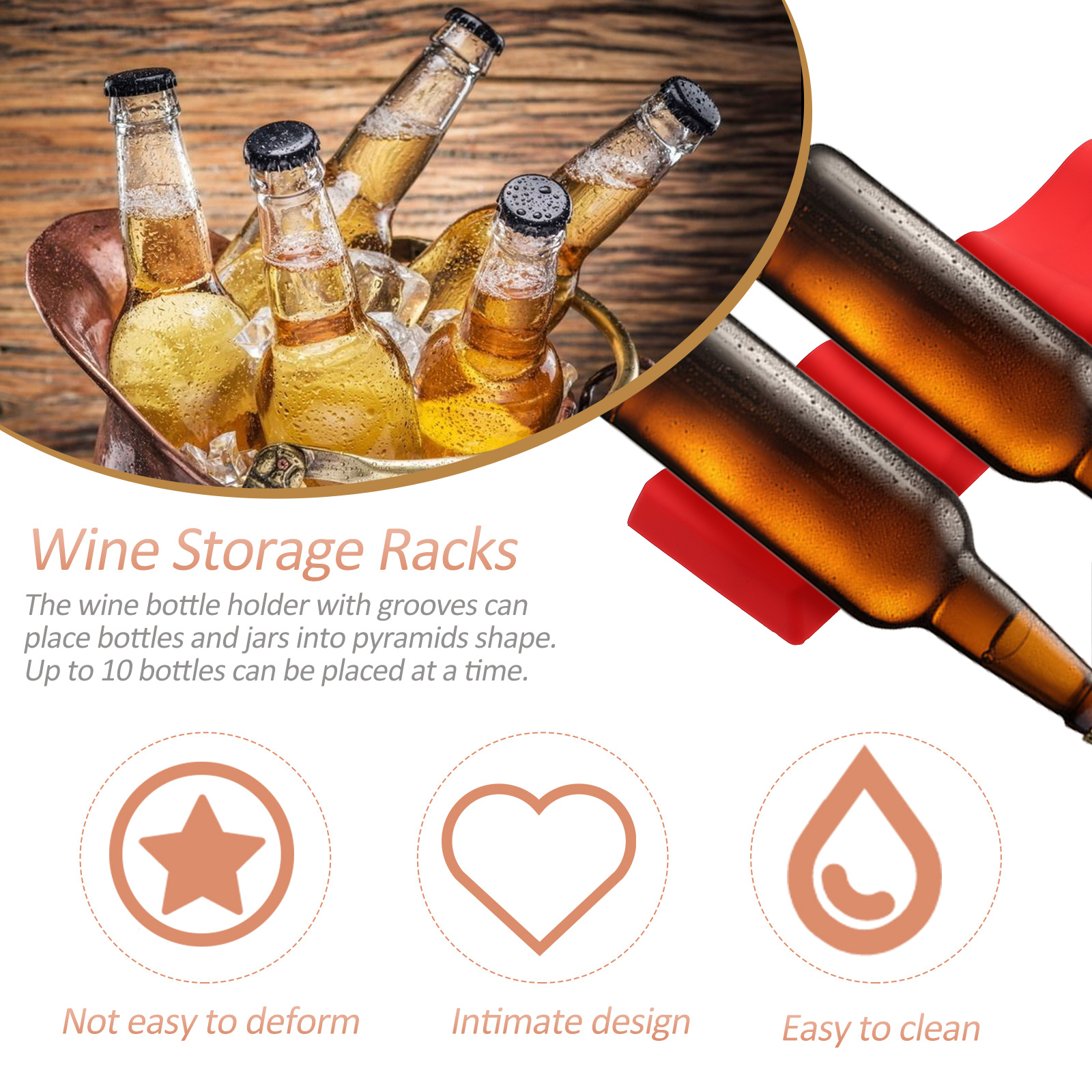 Bottle Stacker Rack Silicone F - Home Bar Stand review and price