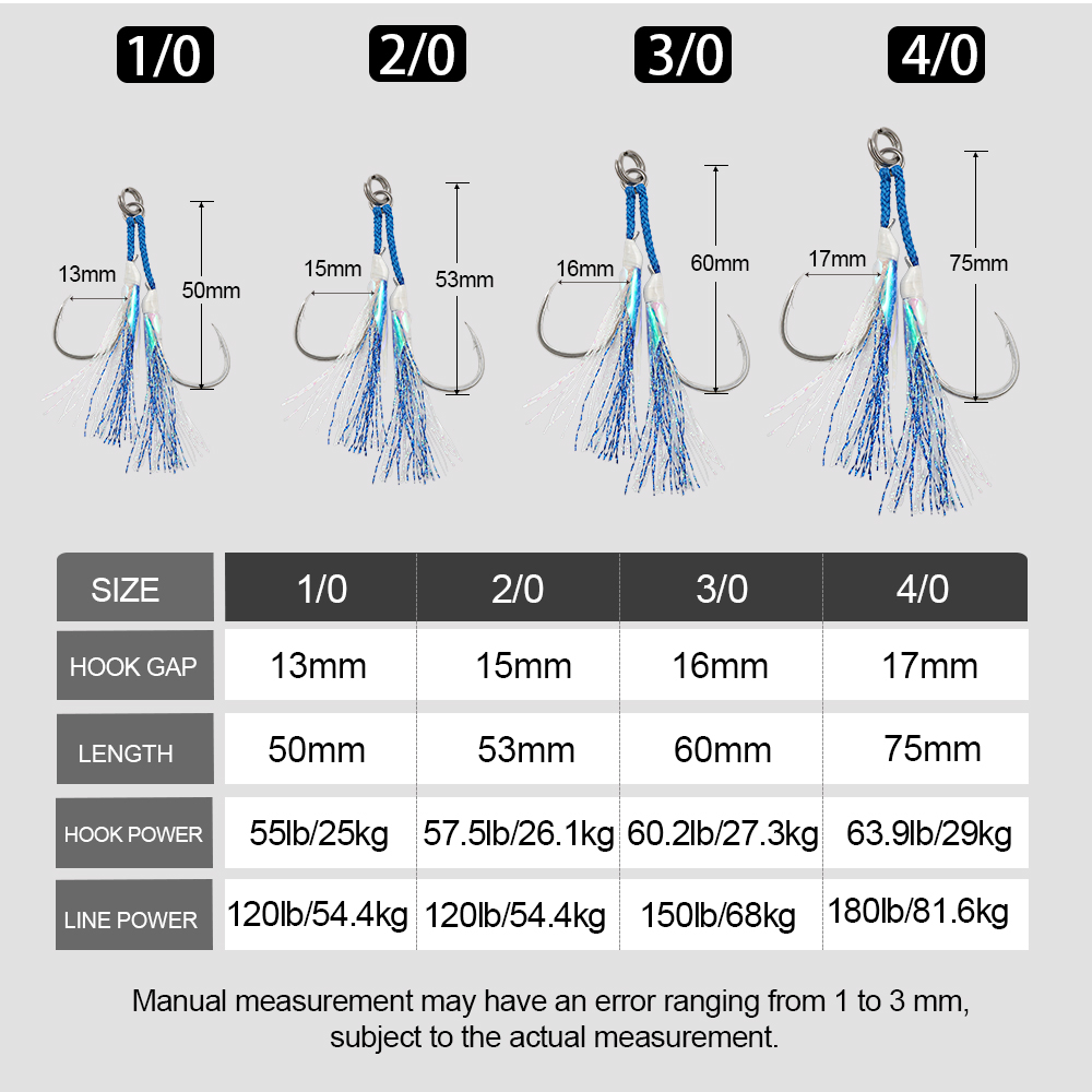 JIGGING PRO 2pcs Twin Assist H - Jigger Double Sided review and price